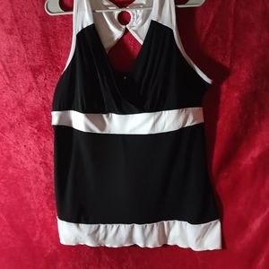 Black and white tank top